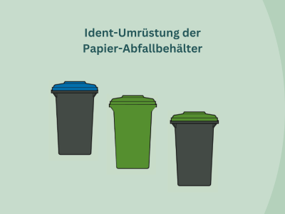 Ident-Umrüstung der Papier-Abfallbehälter