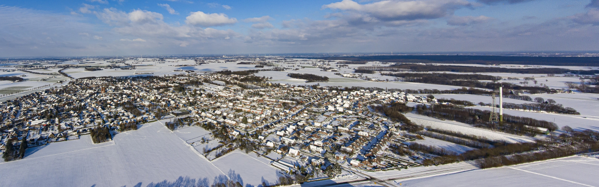 Panoramabild Uedem Winter