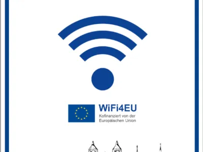 WIFI4EU Schild im Gemeindegebiet