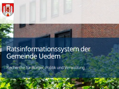 Ratsinformationssystem der Gemeinde Uedem