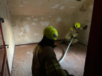 Feuerwehr bei der Ausbildung