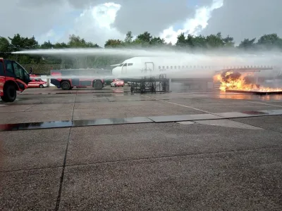 Einsatzübung Flugzeugbrand
