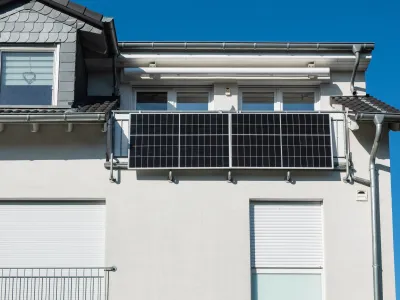 Steckersolaranlage - Robert Poorten - stock.adobe.com Steckersolaranlage an einem Balkon