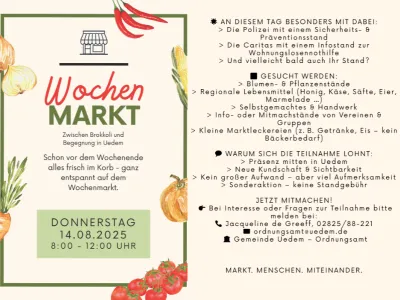Wochenmarkt am 14.08.2025