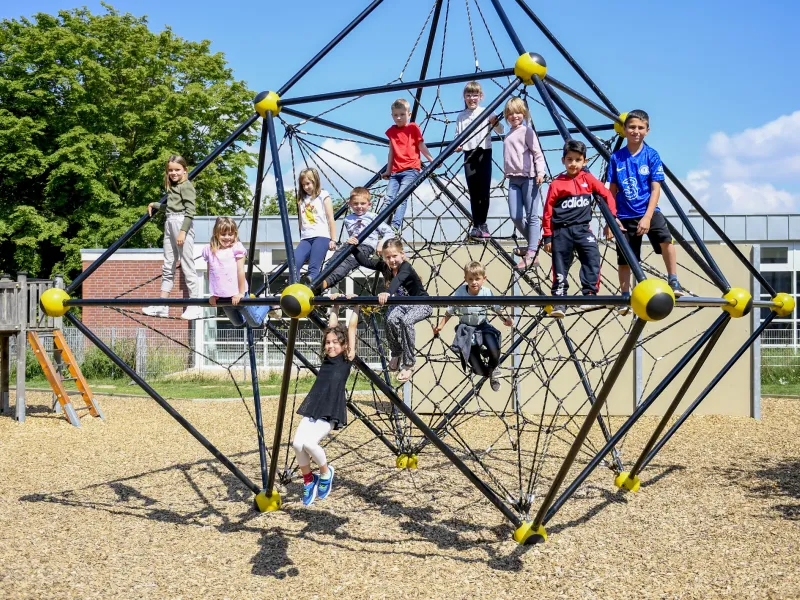 Kletterspinne mit vielen Kindern