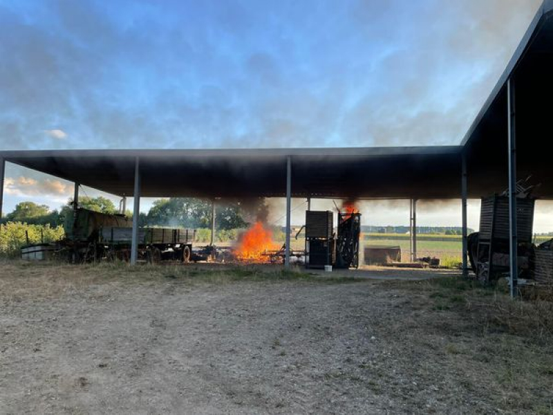 Feuer auf Bauernhof