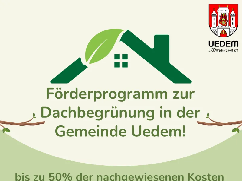 Poster zum Förderprogram für Dachbegrünung