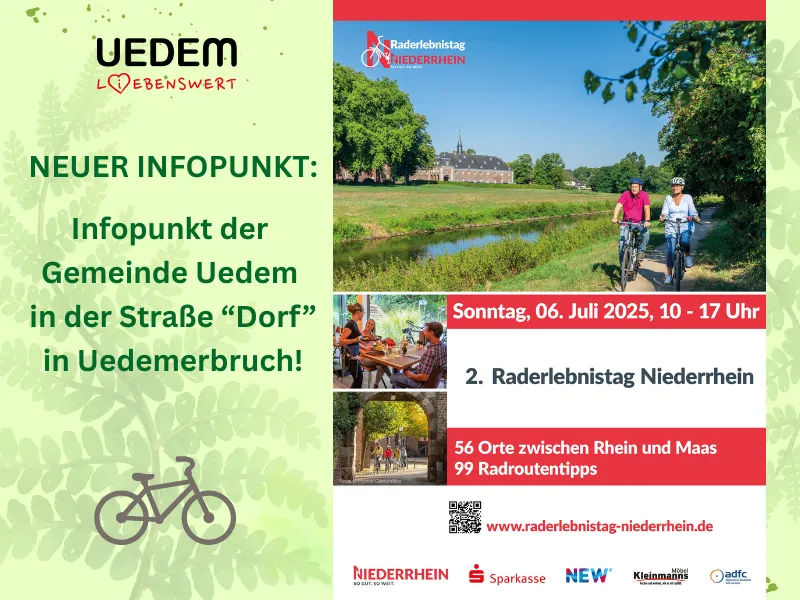 Raderlebnistag Niederrhein - neuer Infopunkt in der Gemeinde Uedem