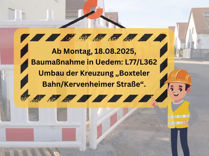 Baumaßnahme Boxteler Bahn / Kervenheimer Straße